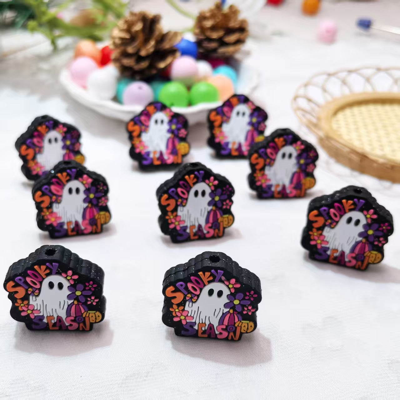 Wholesale 10pcs/pack Cartoon Beads DIY Silicone 2D Beads